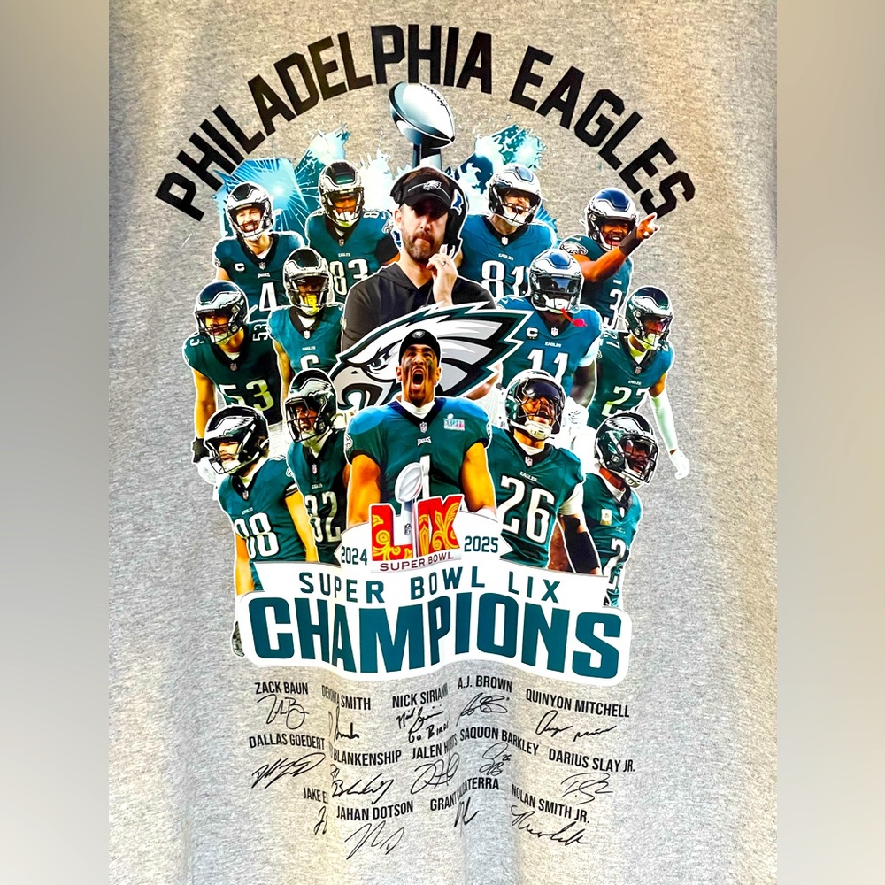 Philadelphia Eagles Super Bowl Champions Gray T-Shirt